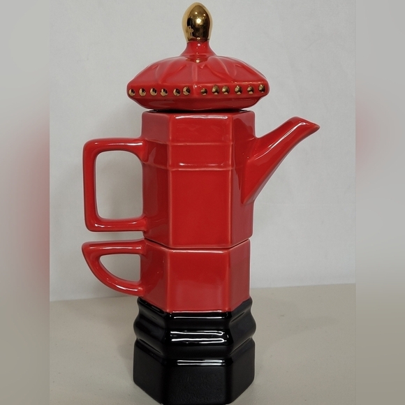 Memories Of London Collection Post Box Tea For One 3 piece Teapot - Picture 4 of 10